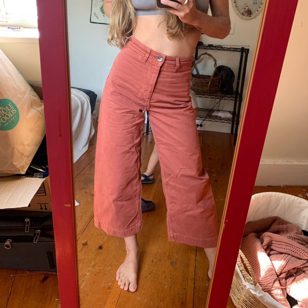 Wide leg free people pants